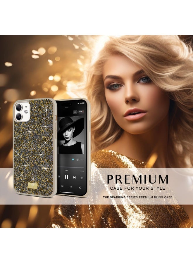 سواروفسكي Pro Case Glitter, Sparkle Diamond Crystal Bling Case with Bling, Ultra Thin Lightweight Full BodCase For iPhone 12/ iPhone 12pro Shockproof Anti-Scratch Protective Cover - Image 2